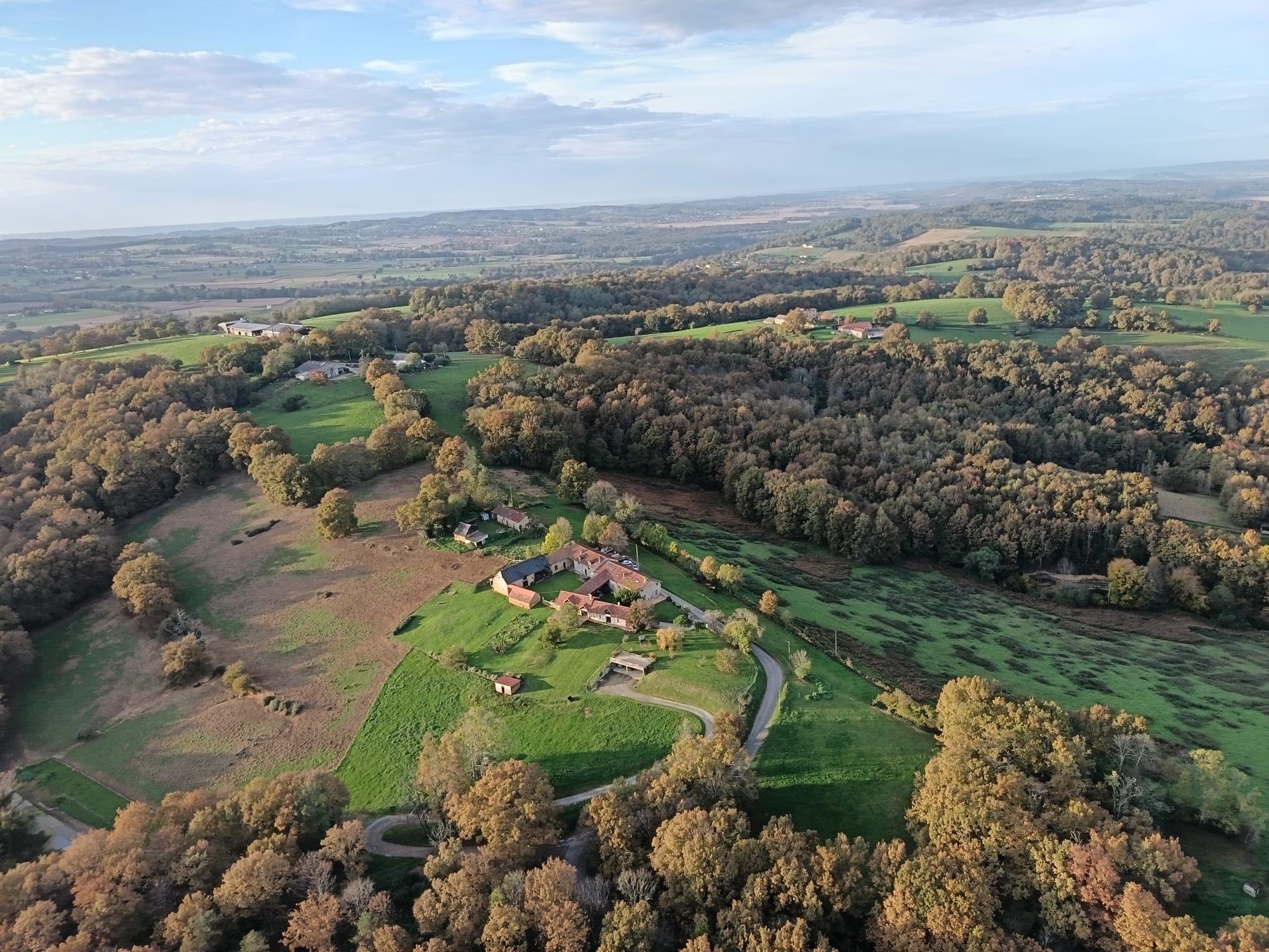 vue des Granges e la Haute Depuis une Mongolfière